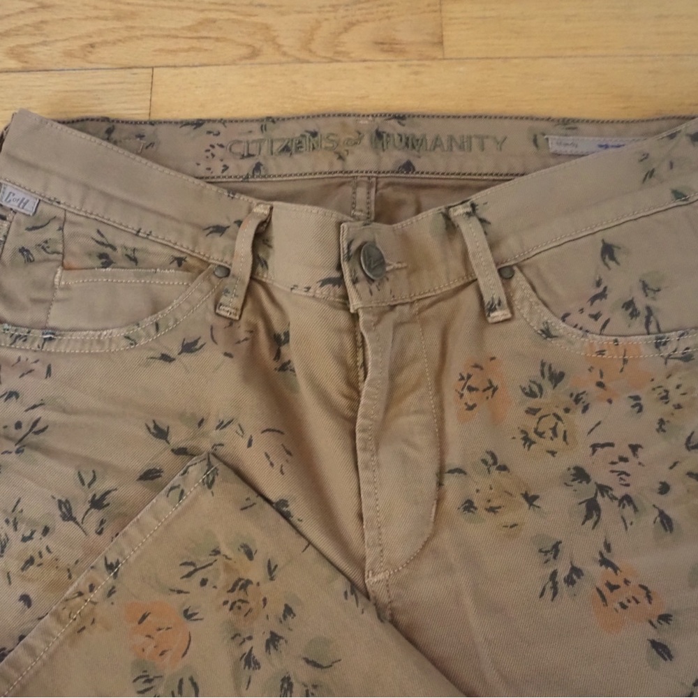Citizens of Humanity Mandy high waist retro slim floral print, size 28 - Picture 5 of 9